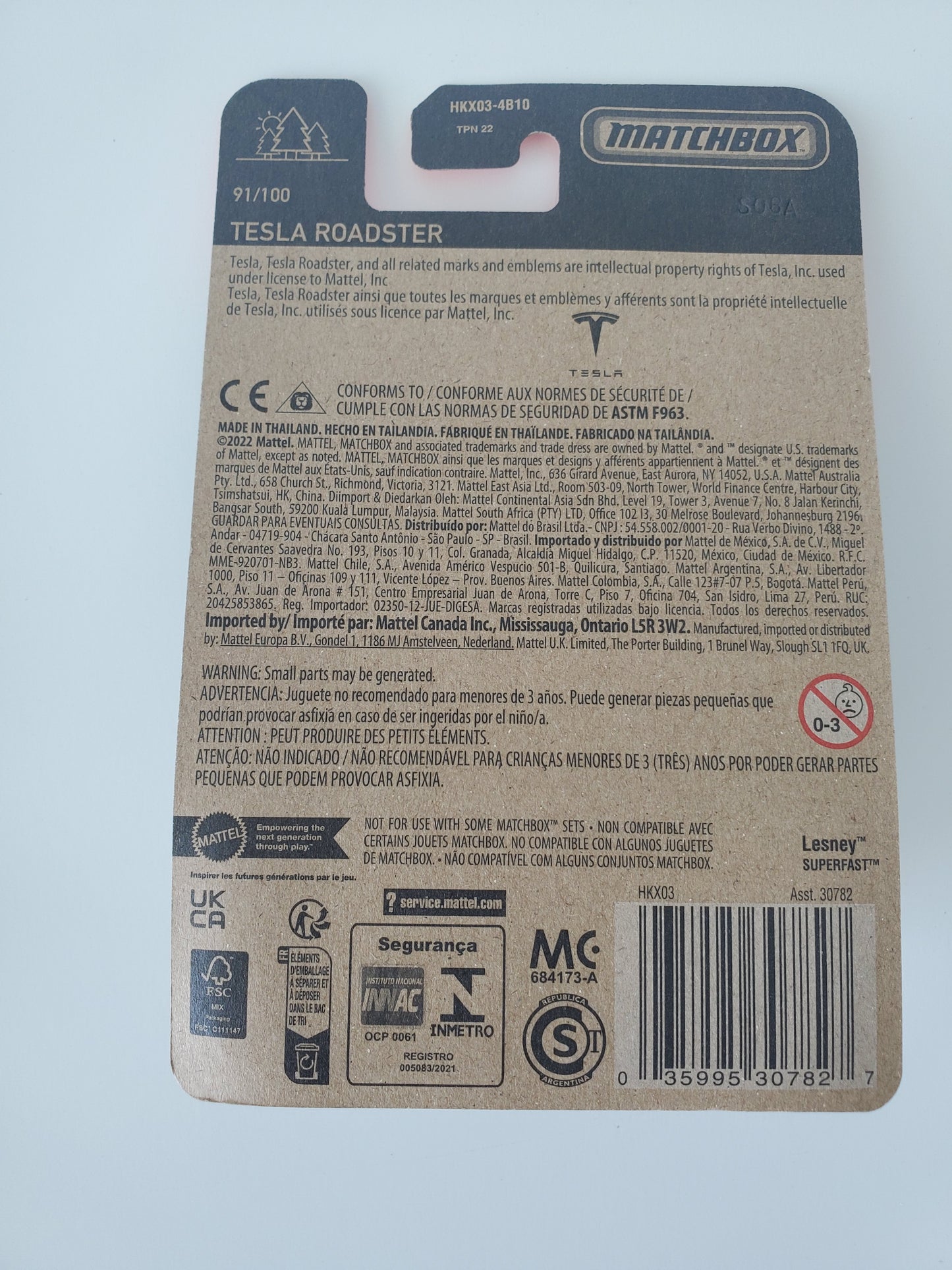 2023 Matchbox Tesla Roadster #91