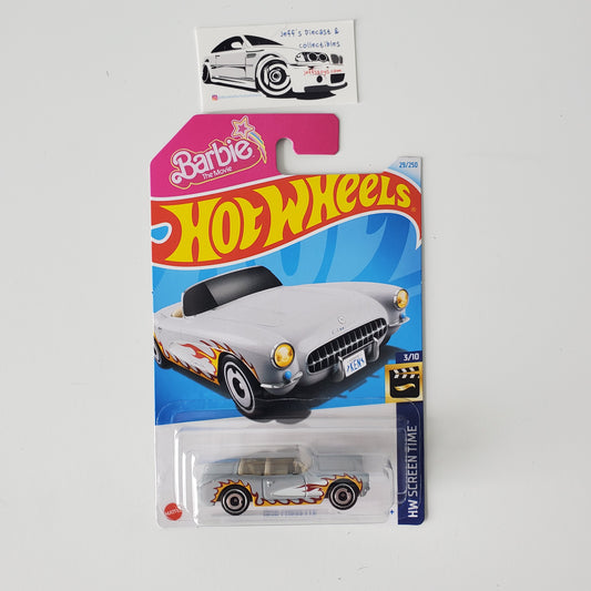 2024 Hot Wheels Barbie 1956 Corvette #29 Silver