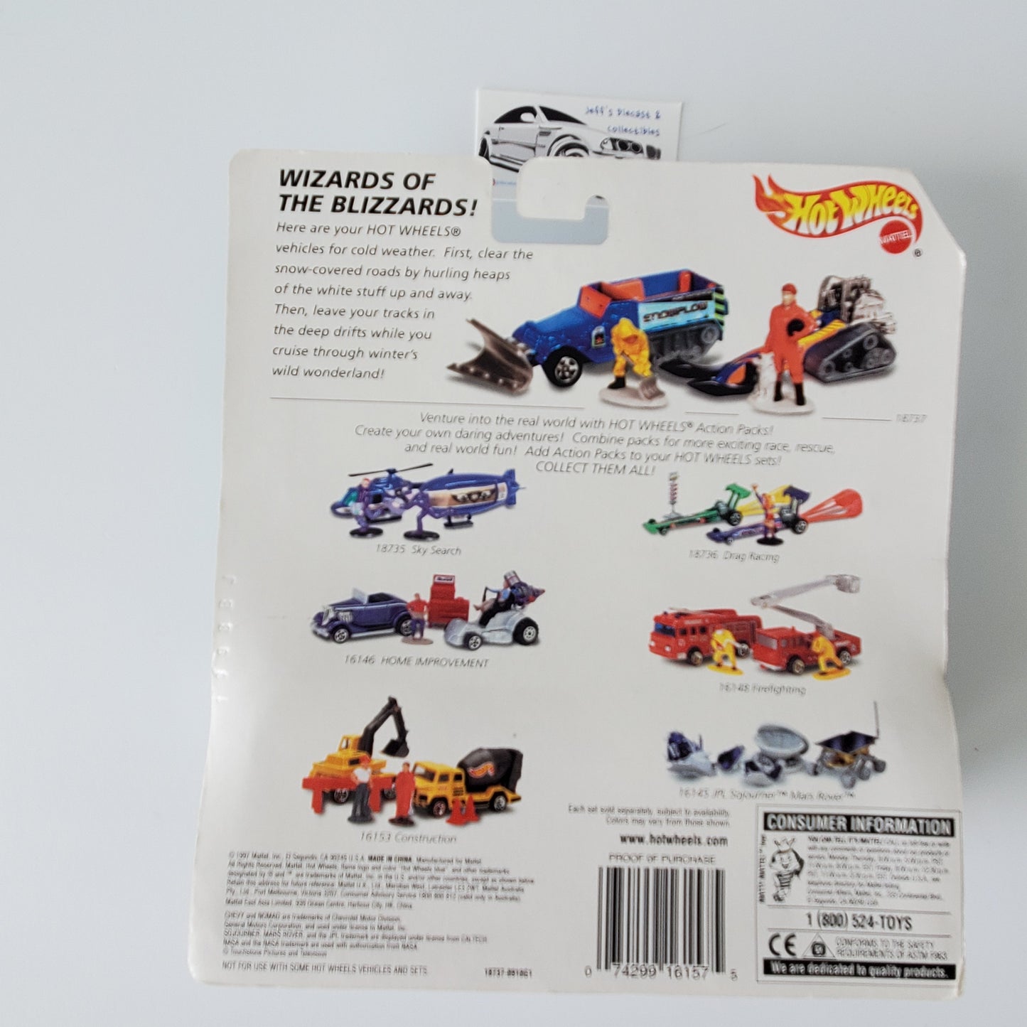 1997 Hot Wheels Action Pack Snow Plowers