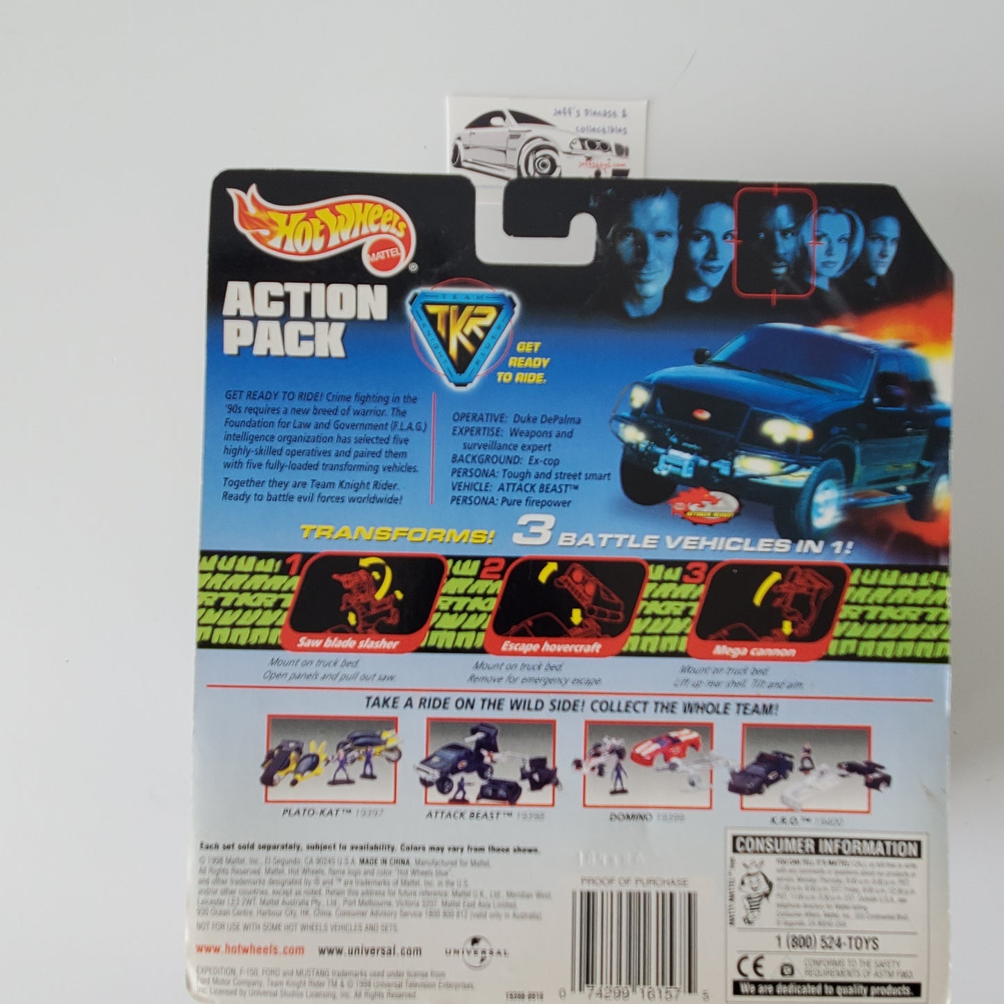 1998 Hot Wheels Action Pack Team Knight Rider Attack Beast