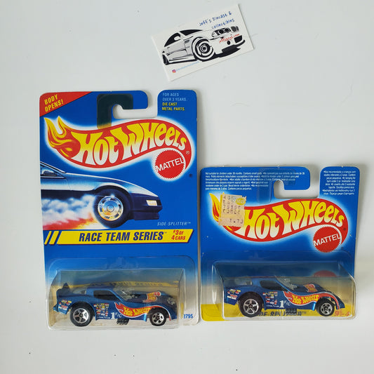 1995 Hot Wheels Side Splitter Race Team Series Long & Rare Short Card