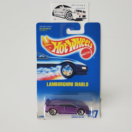 1991 Hot Wheels Lamborghini Diablo #227 5 Spoke