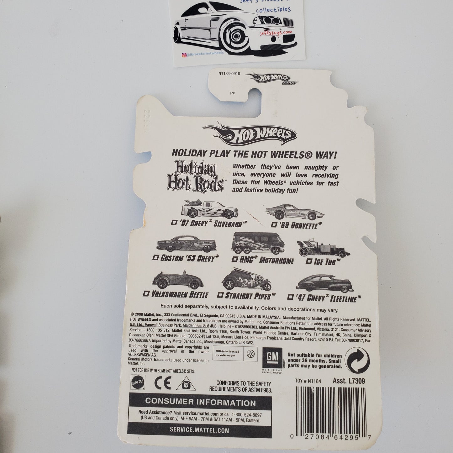 2008 Hot Wheels Holiday Hot Rods '47 Chevy Fleetline **Bad Card