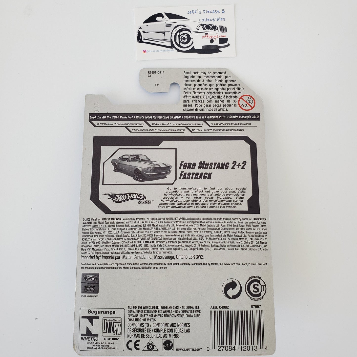 2010 Hot Wheels Ford Mustang Fastback #130 Faster Than Ever