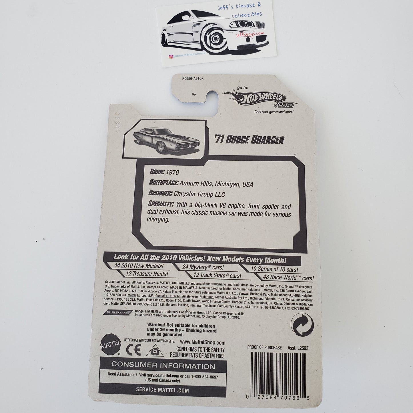 2010 Hot Wheels '71 Dodge Charger #36