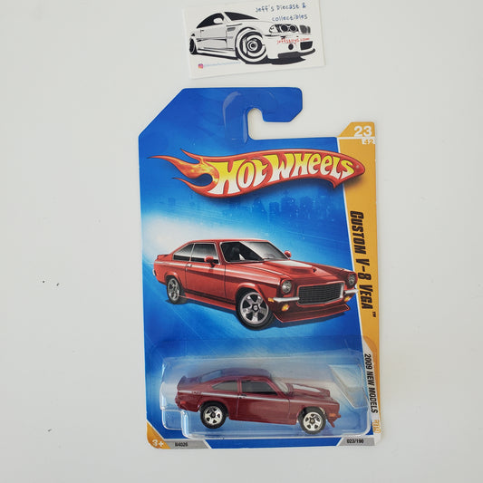 2009 Hot Wheels Custom V-8 Vega #23 Red