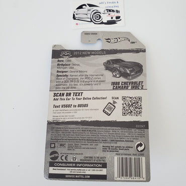 2012 Hot Wheels 1985 Chevrolet Camaro Iroc-Z #22