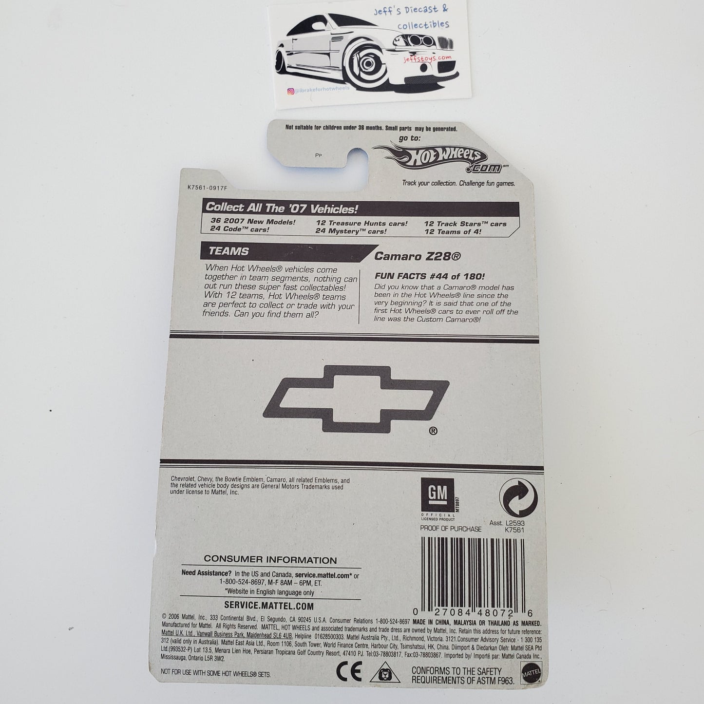 2007 Hot Wheels Camaro Z28 #44