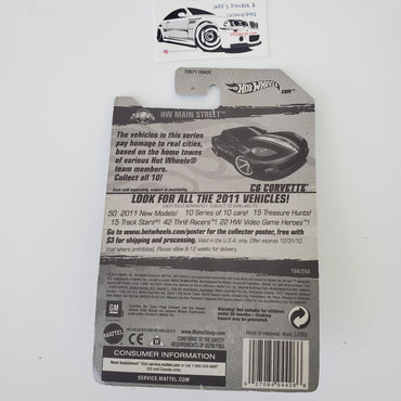 2011 Hot Wheels C6 Corvette #164 - **Worn Card