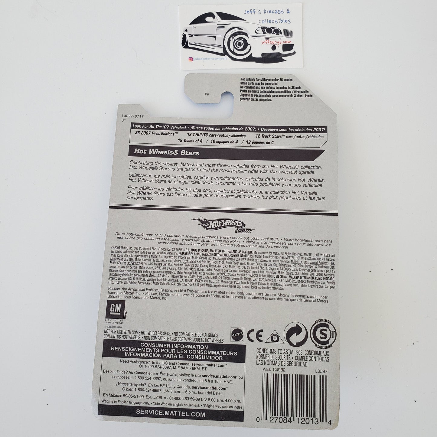 2007 Hot Wheels Pontiac Firebird #144