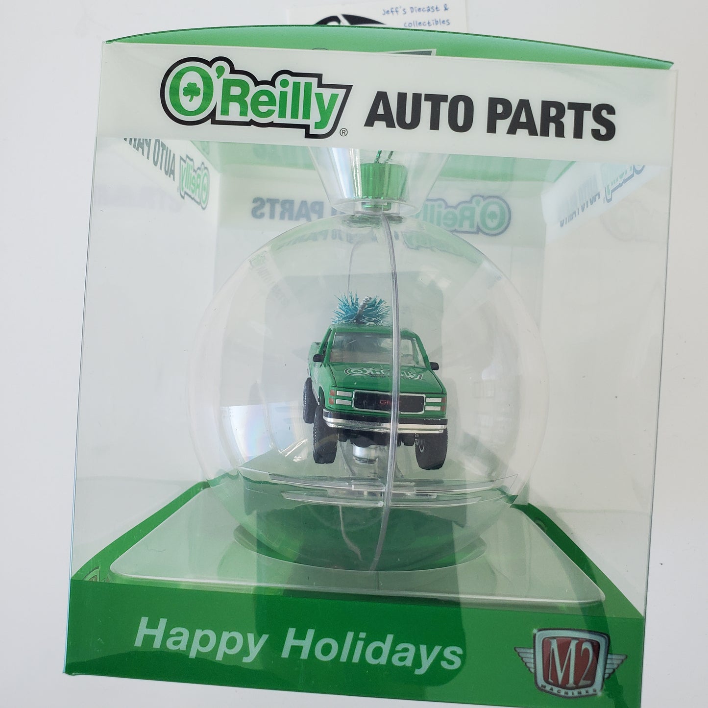2023 M2 Machines O'Reilly's Christmas Ornament 1998 GMC Sierra 1500