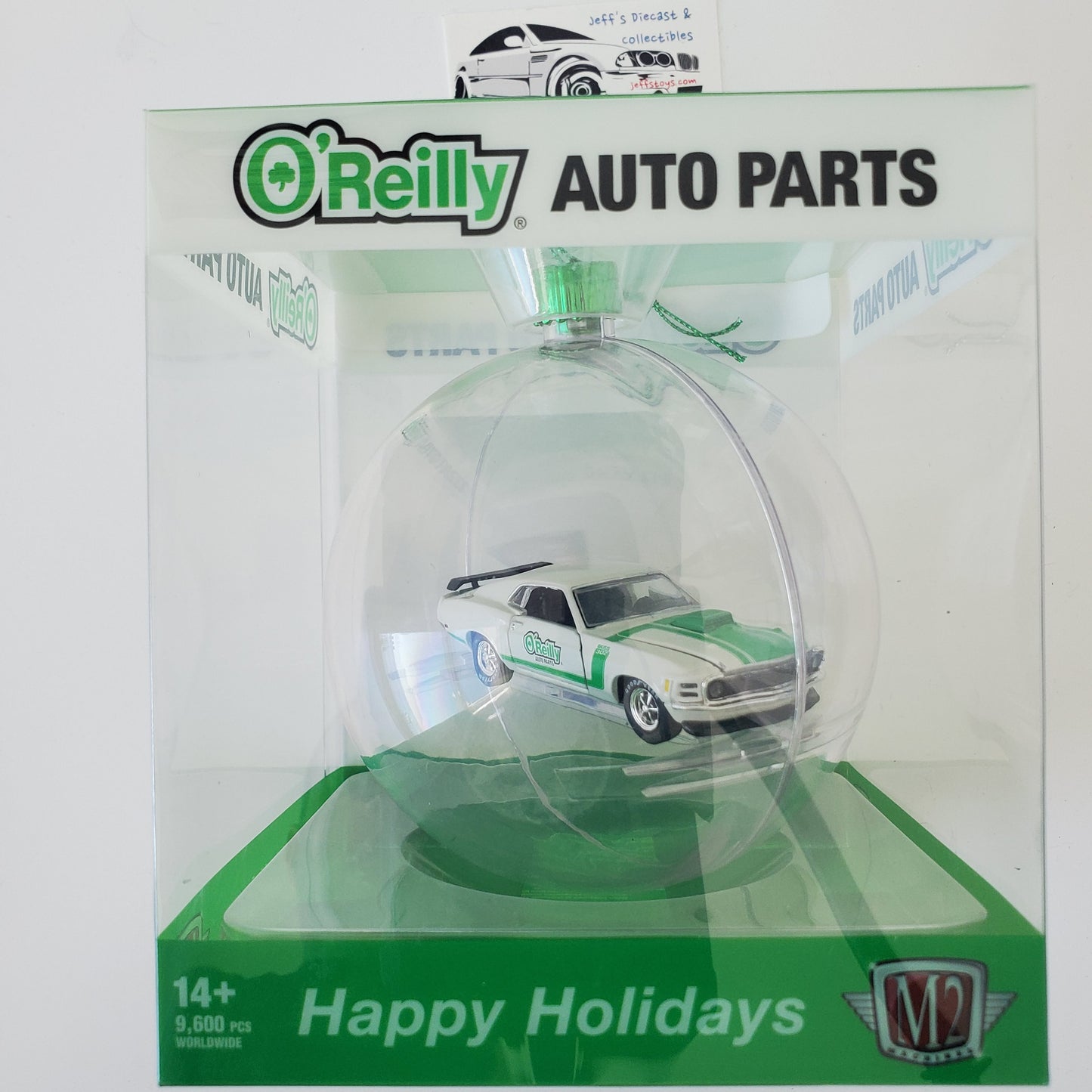 2023 M2 Machines O'Reilly's Christmas Ornament 1970 Ford Mustang Boss 302