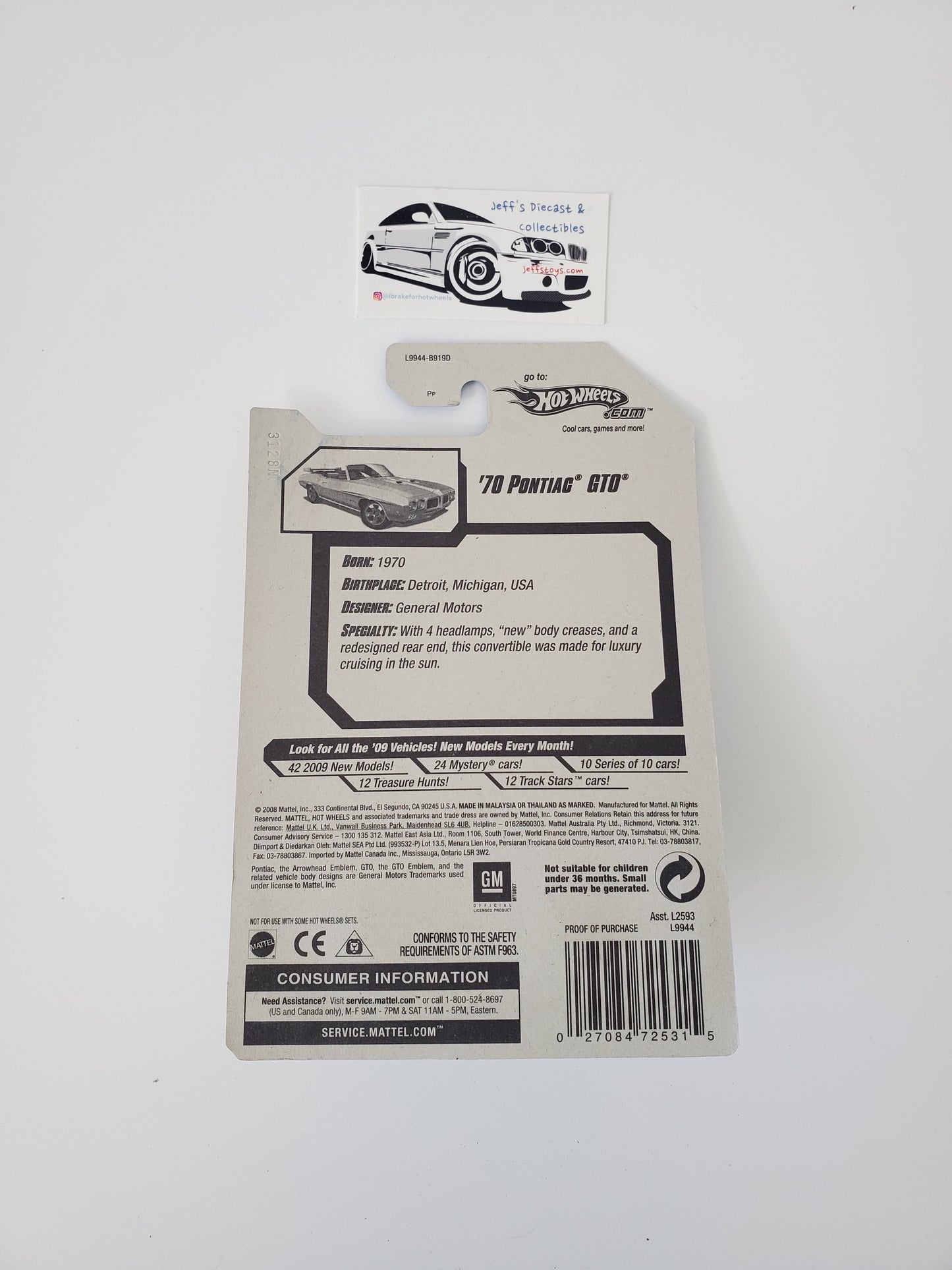 2008 Hot Wheels '70 Pontiac GTO #29