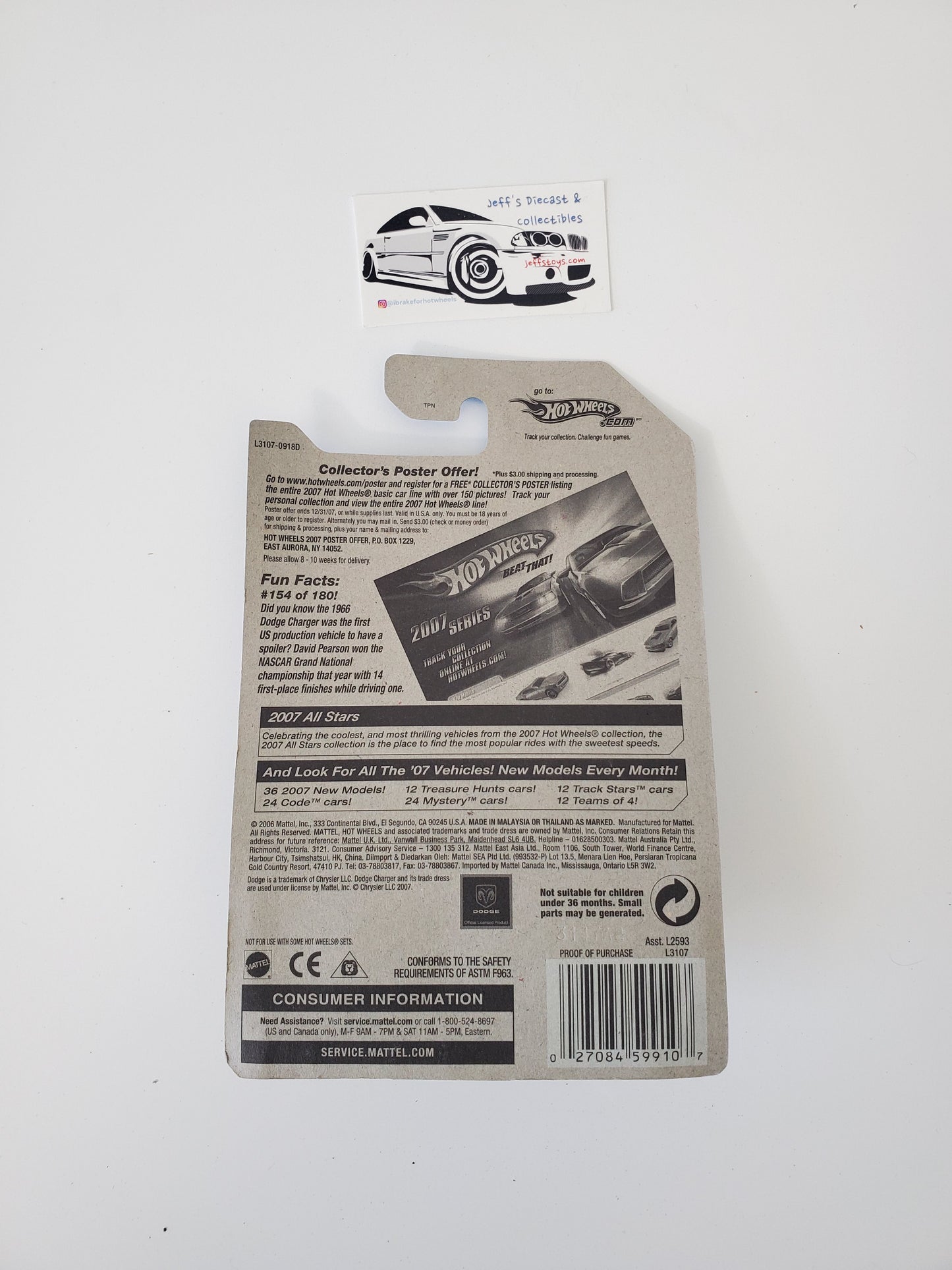 2007 Hot Wheels Dodge Charger #154