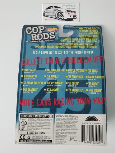 1999 Hot Wheels Cop Rods '59 Impala Birmingham Police Real Riders