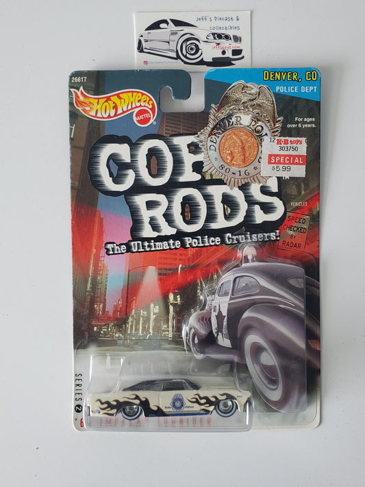 1999 Hot Wheels Cop Rods '65 Impala Lowrider Denver Police Real Riders