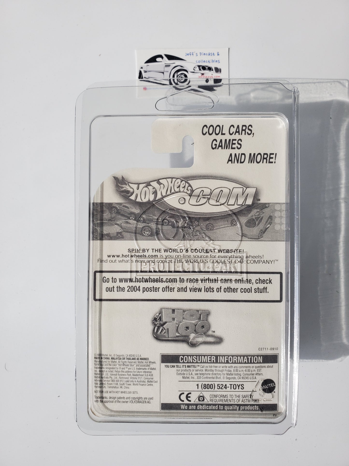 2004 Hot Wheels Customized VW Drag Truck #000 w/Protector