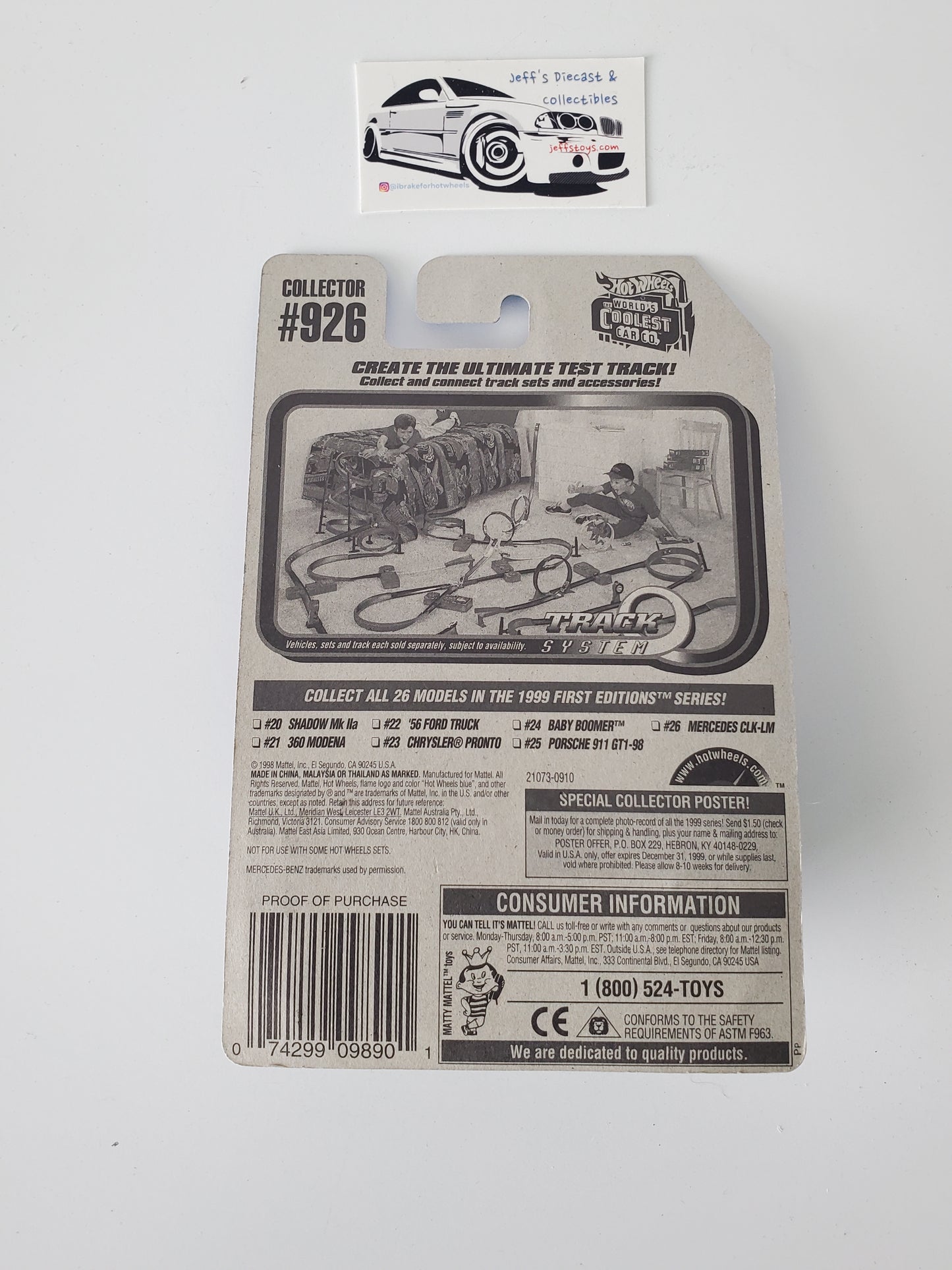 1999 Hot Wheels Mercedes CLK-LM #926