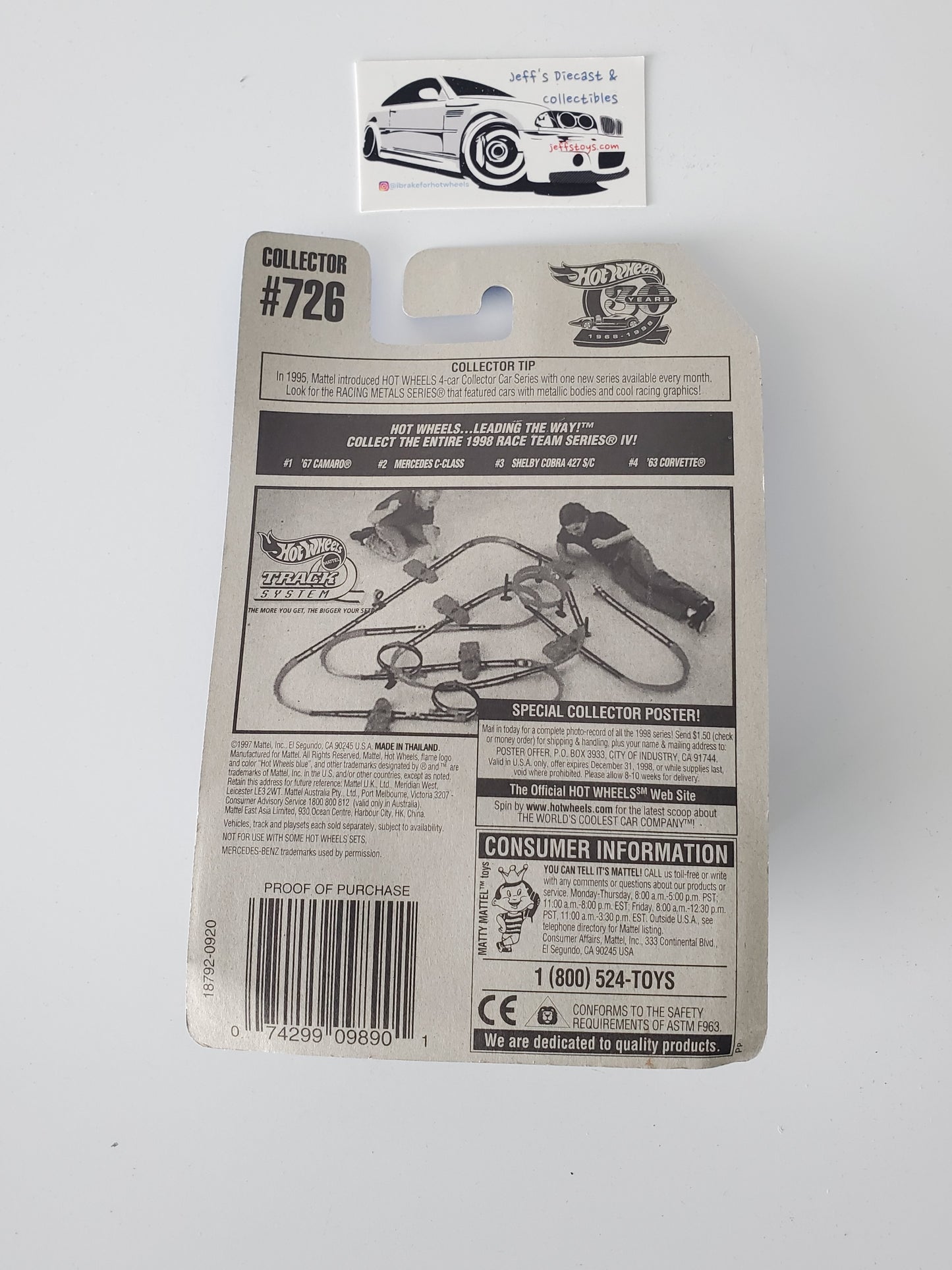 1998 Hot Wheels Mercedes C-Class #726