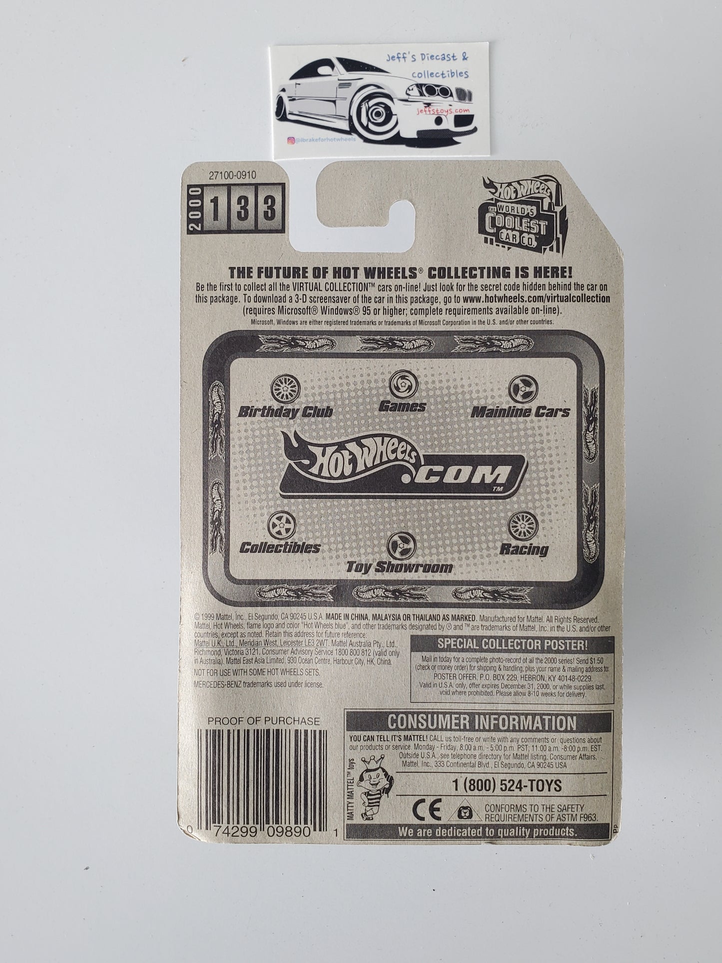 2000 Hot Wheels Mercedes Unimog #133