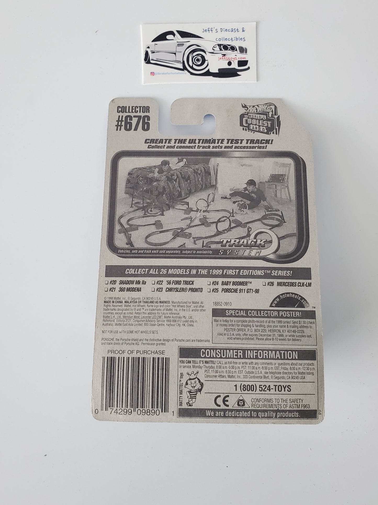 1999 Hot Wheels Porsche 911 GT1-98 #676
