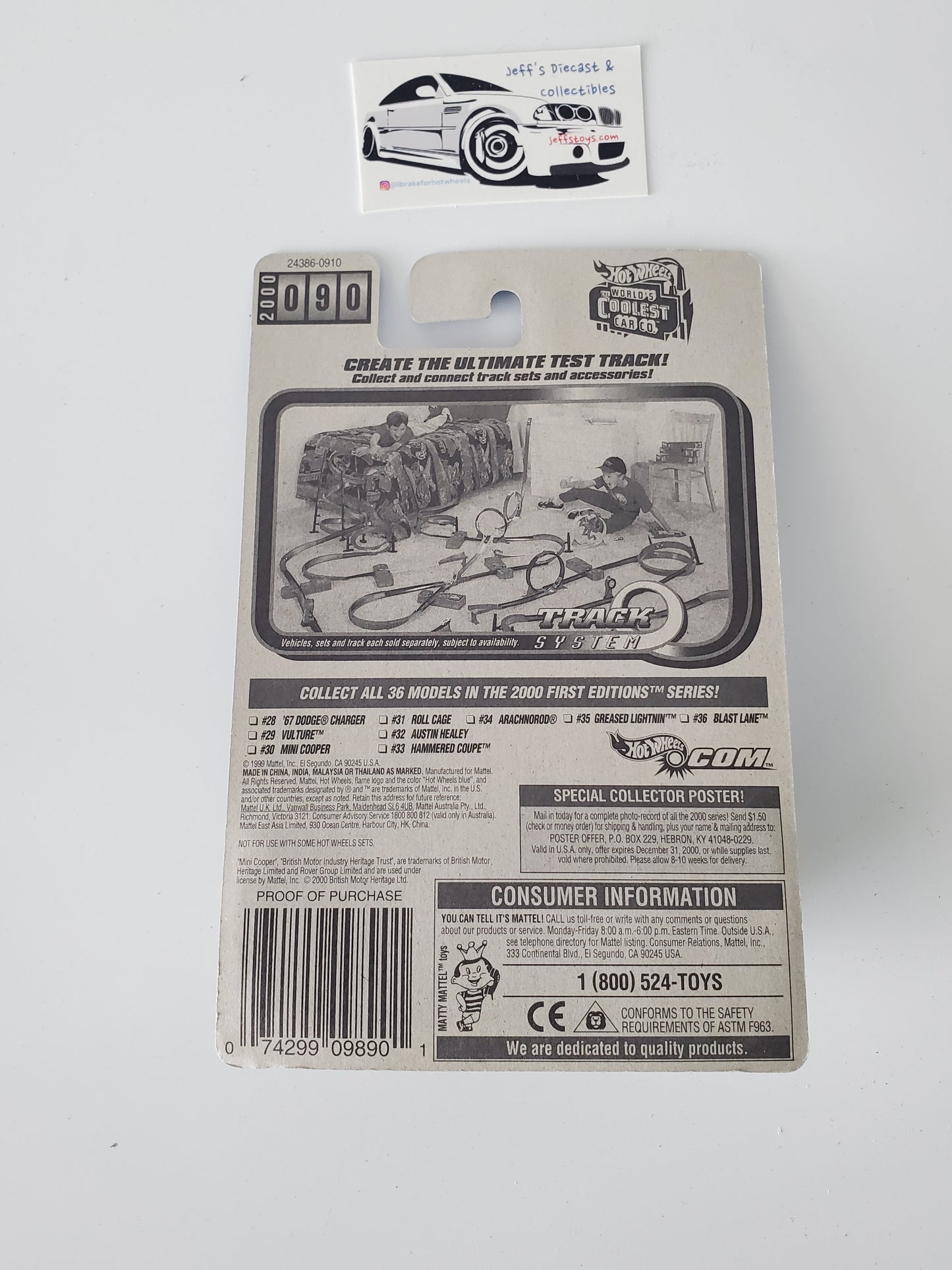 2000 Hot Wheels Mini Cooper #90