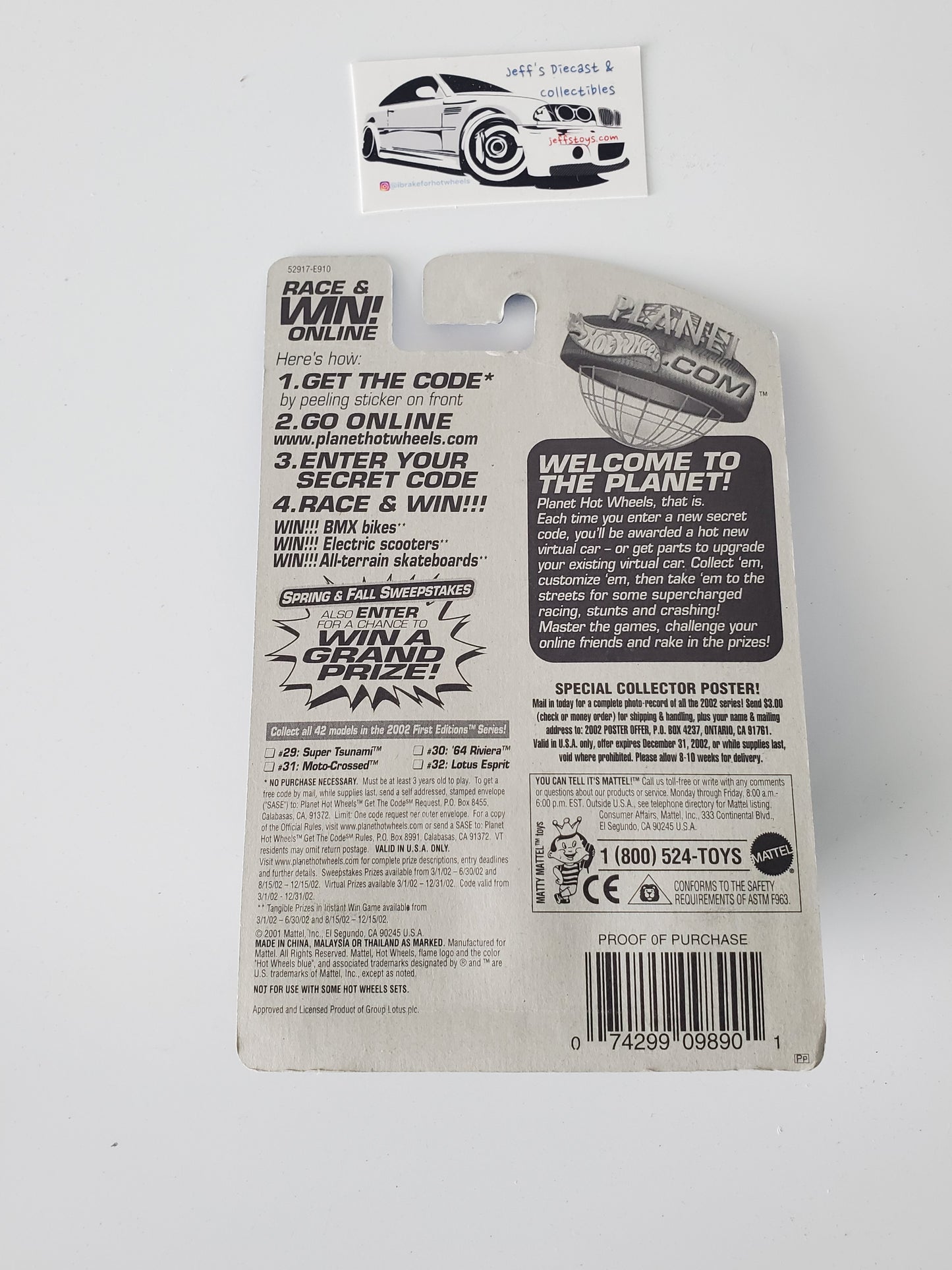 2002 Hot Wheels Lotus Espirit #44