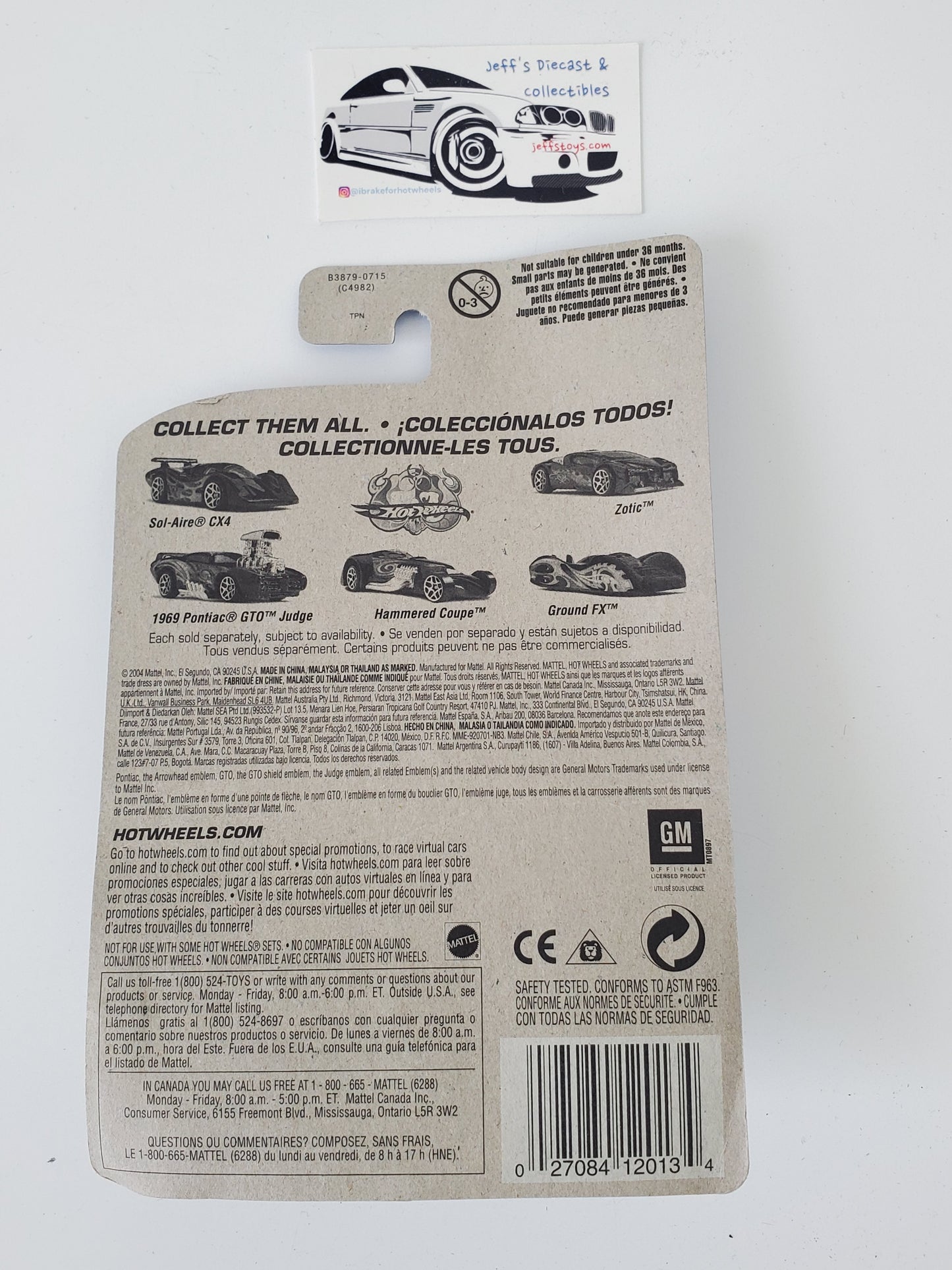 2004 Hot Wheels 1969 Pontiac GTO Judge #158