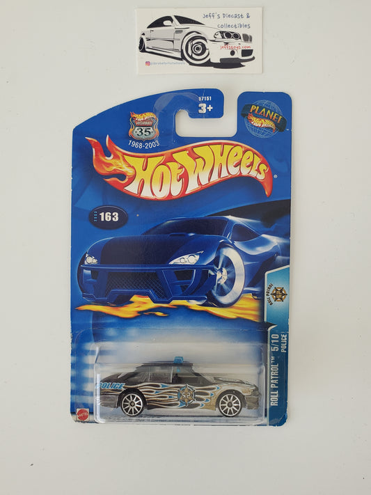 2003 Hot Wheels Roll Patrol Police Car #163