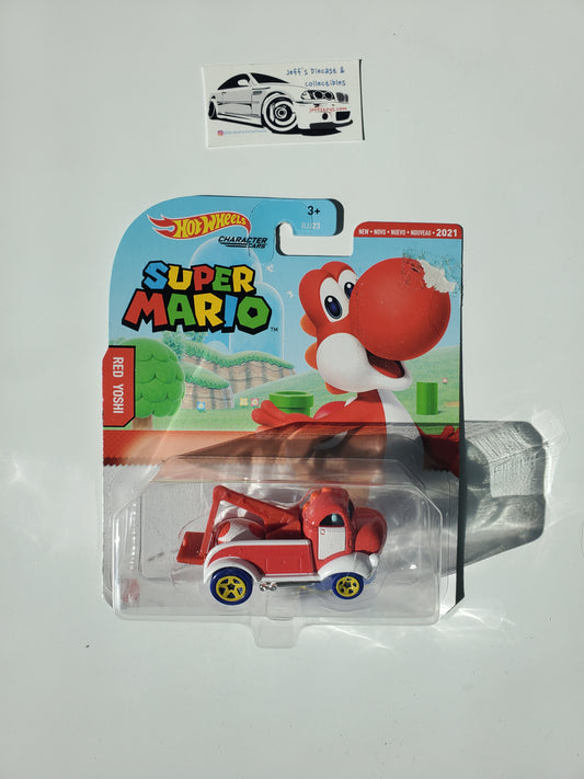 2021 Hot Wheels Character Cars Red Yoshi Tow Truck