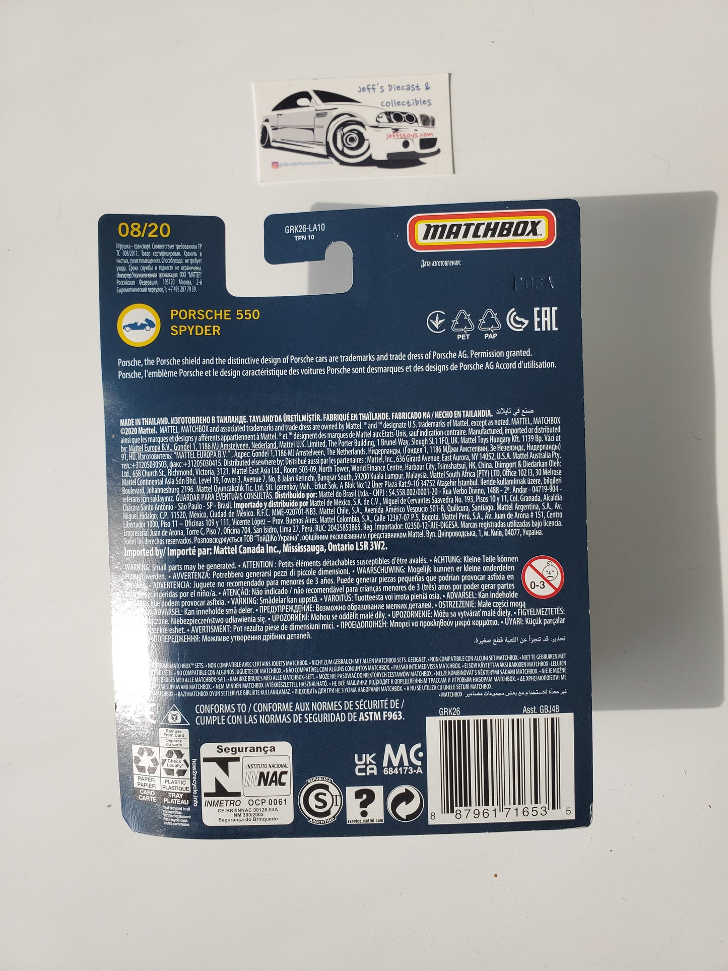 2020 Matchbox Collectors Porsche 550 Spyder