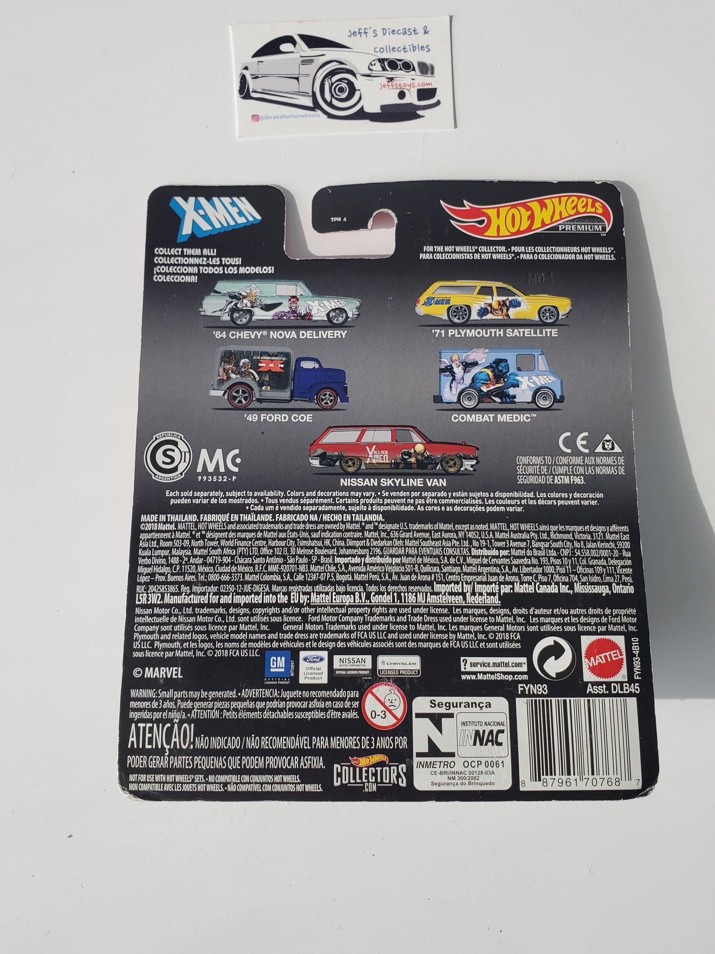 2019 Hot Wheels Premium '64 Chevy Nova Delivery X-Men