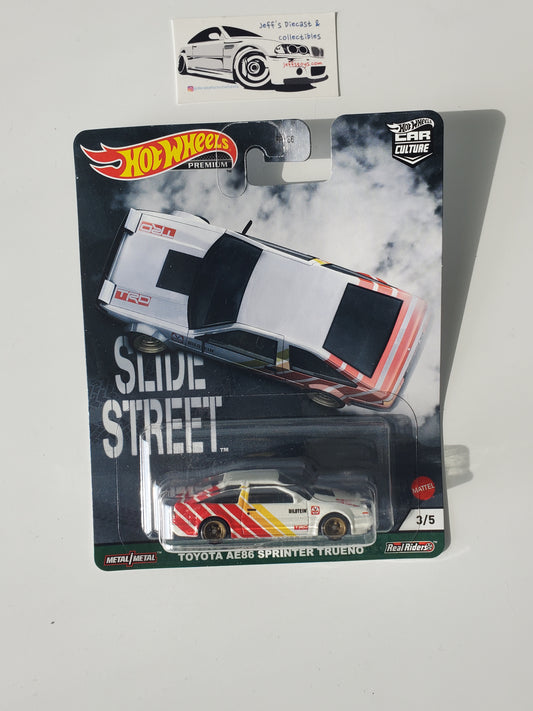 2021 Hot Wheels Premium Slide street Toyota AE86 Sprinter Trueno