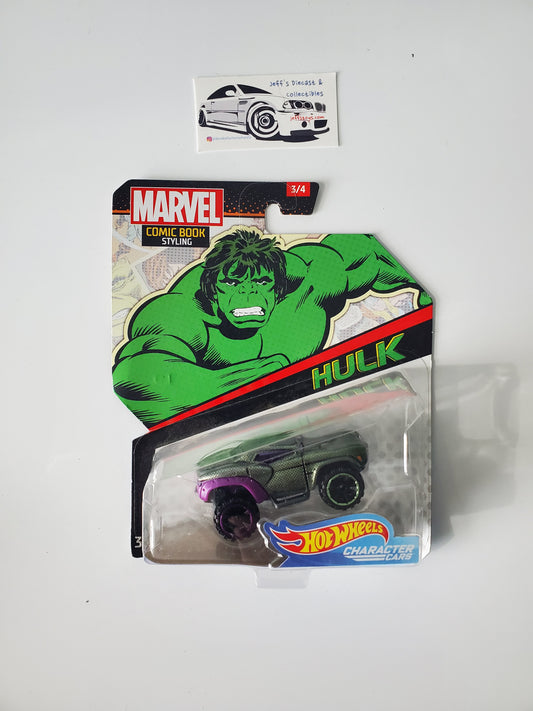2017 Hot Wheels Character Cars Hulk Comic Book Styling
