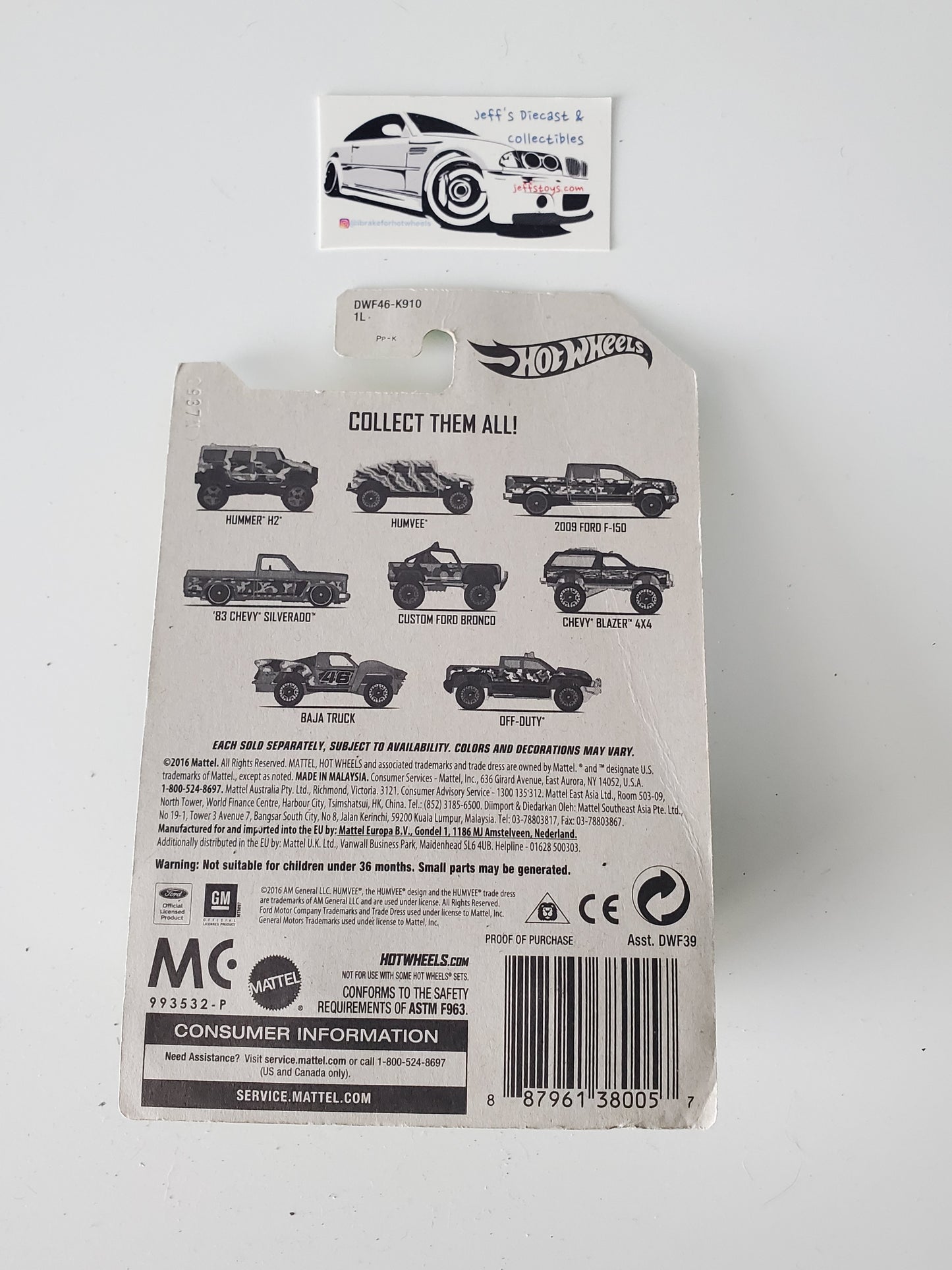 2017 Hot Wheels Camouflage Series Baja Truck