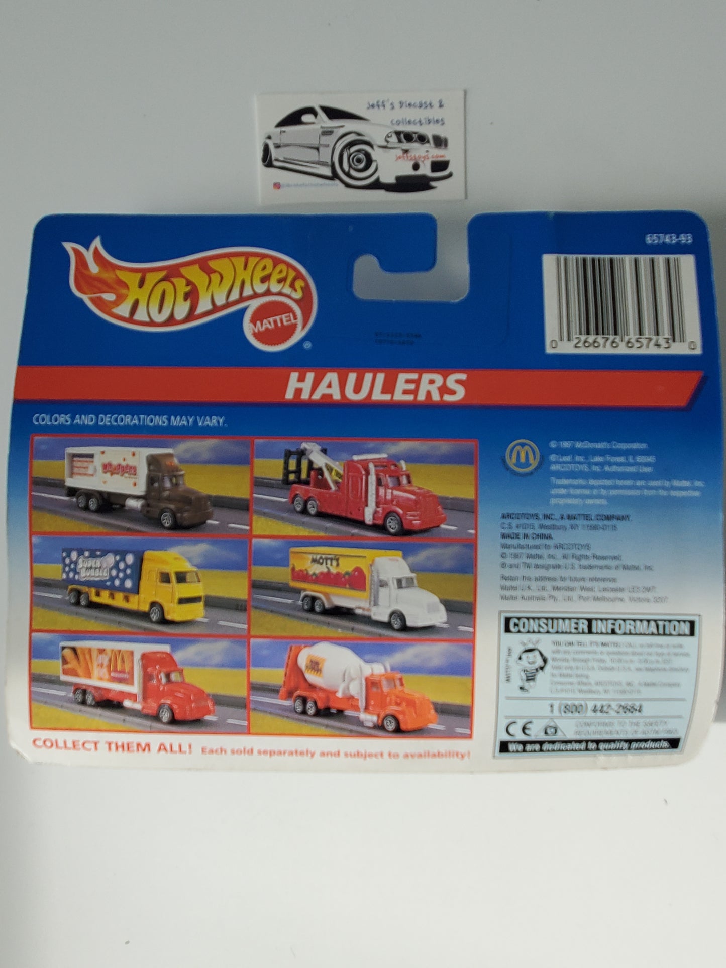 1996 Hot Wheels Haulers Cement Mixer