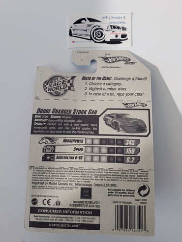 2010 Hot Wheels Dodge Charger Stock Car #169