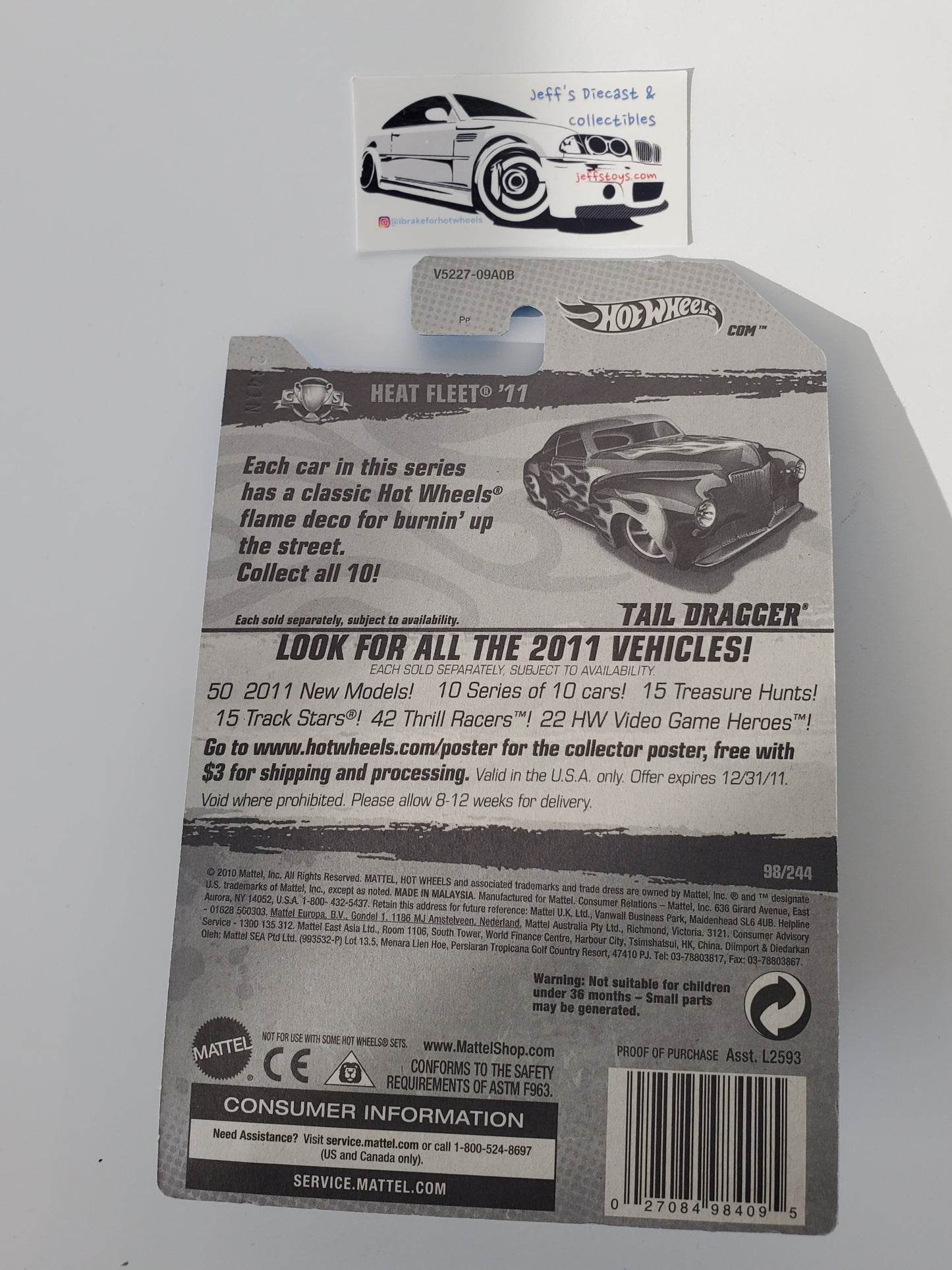 2011 Hot Wheels Tail Dragger #98
