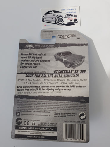 2012 Hot Wheels '67 Chevelle SS 396 #110