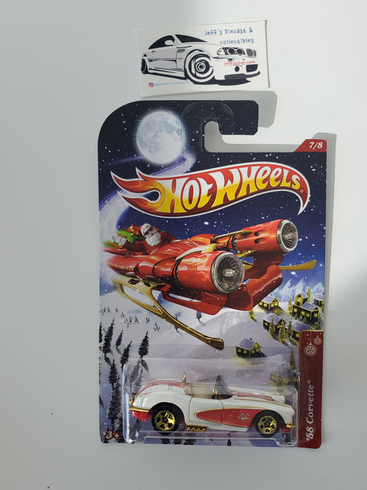 2012 Hot Wheels Holiday Hot Rods '58 Corvette *Cracked Bubble