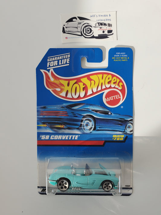 1998 Hot Wheels '58 Corvette #780 - No Blower Engine