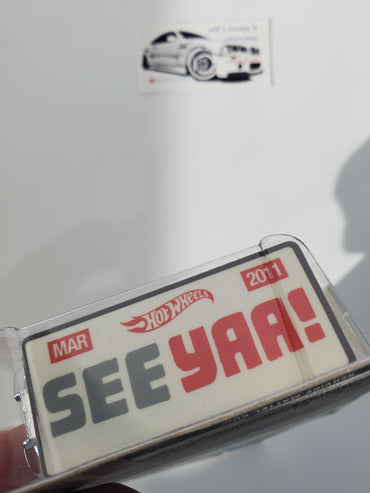 2011 Hot Wheels '63 Corvette #87 License Plate Card