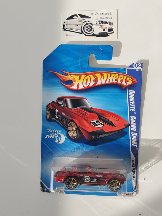 2010 Hot Wheels Corvette Grand Sport #130 Faster Than Ever Red