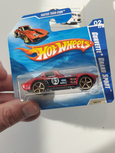 2010 Hot Wheels Corvette Grand Sport #128 Short Card FTE Red