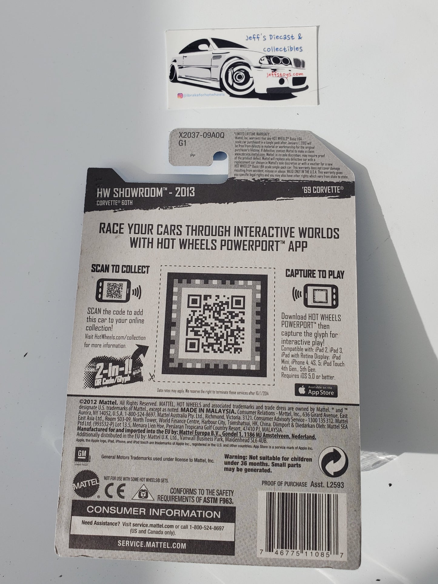 2013 Hot Wheels '69 Corvette #201 Green Kmart Exclusive