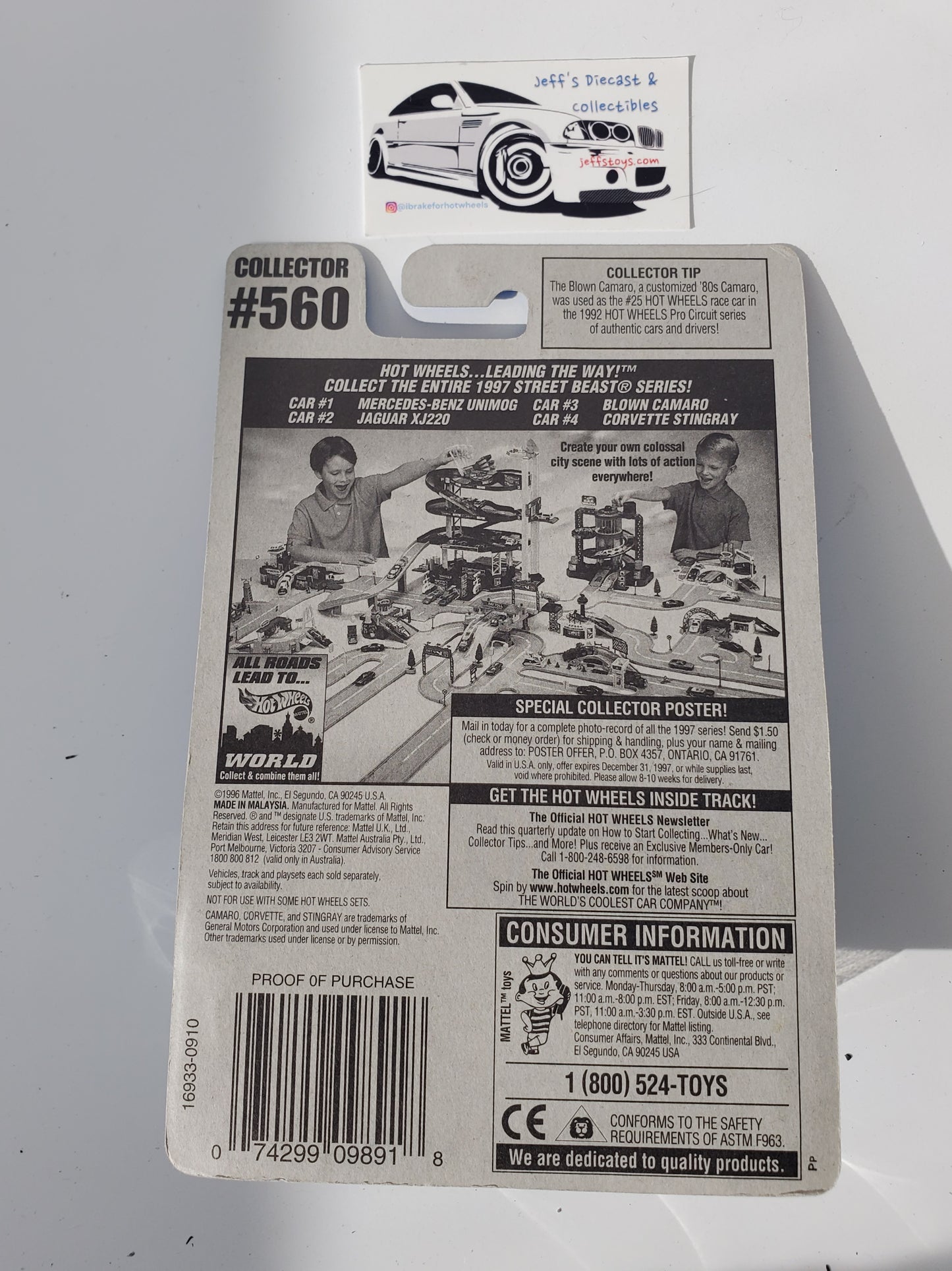 1997 Hot Wheels Corvette Stingray #560 Street Beast