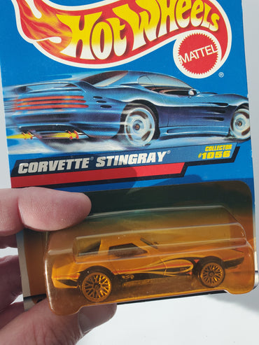 1999 Hot Wheels Corvette Stingray #1056 Yellowed Bubble