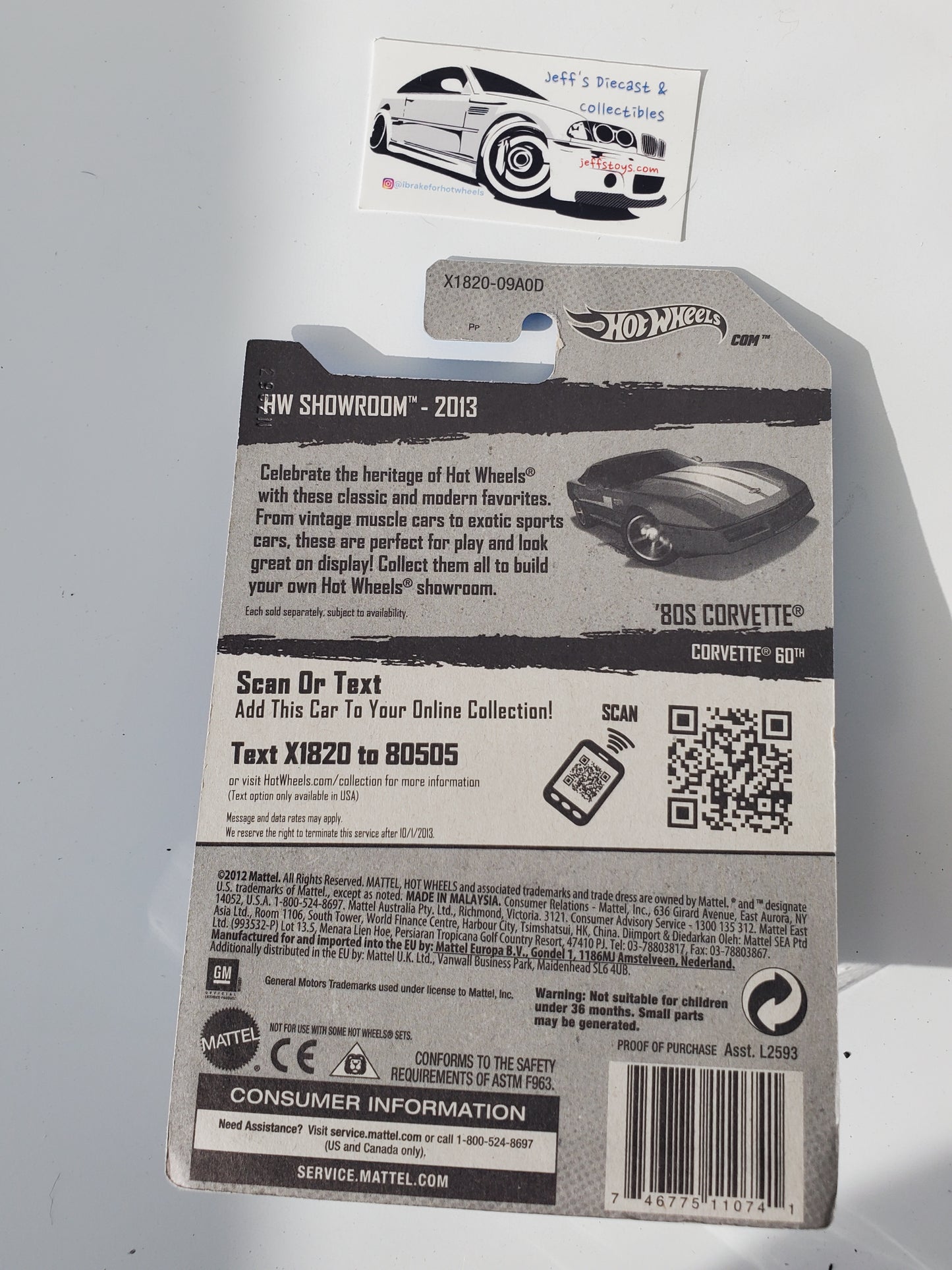 2013 Hot Wheels '80s Corvette #206 Purple