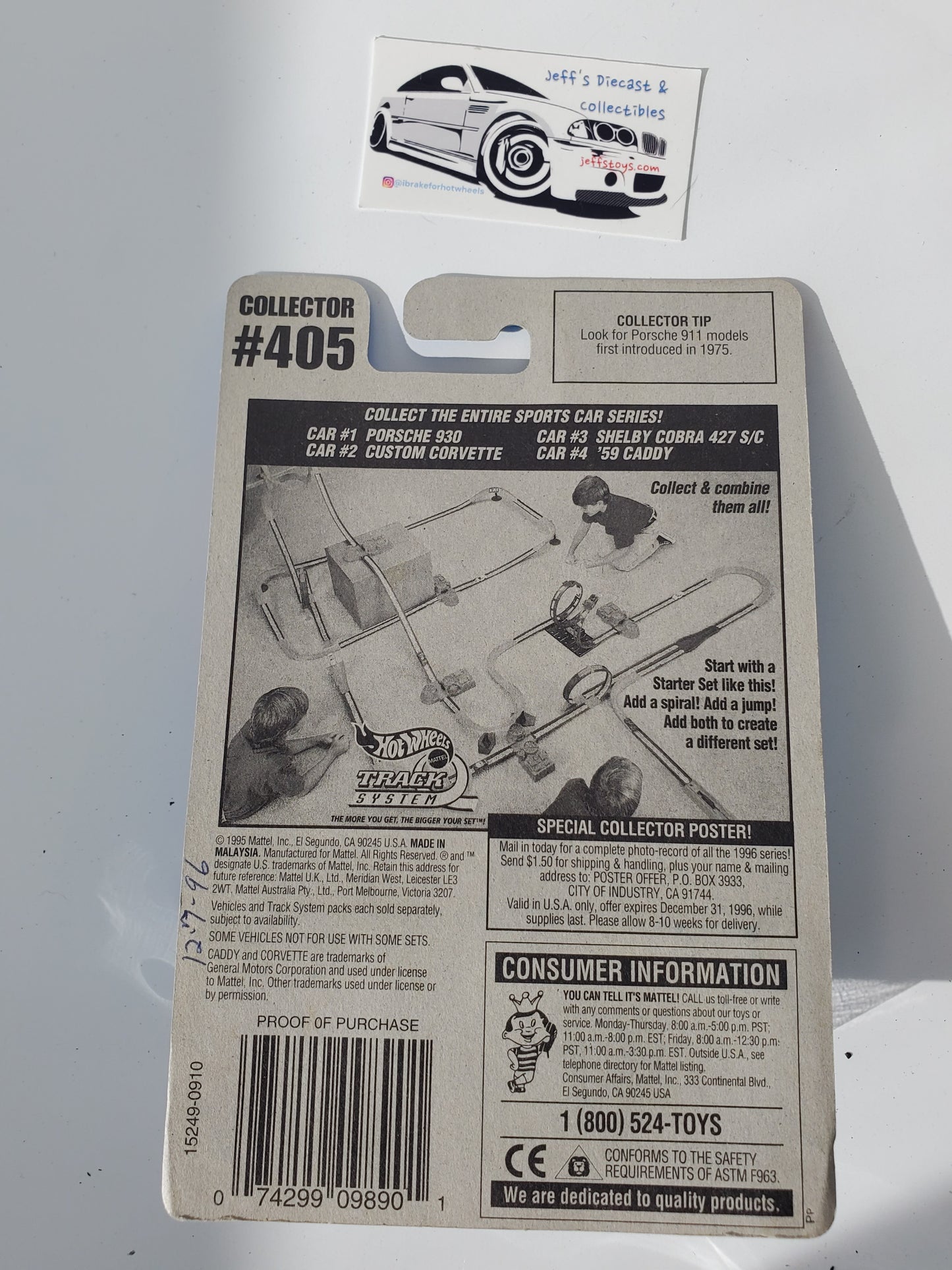 1996 Hot Wheels Custom Corvette #405