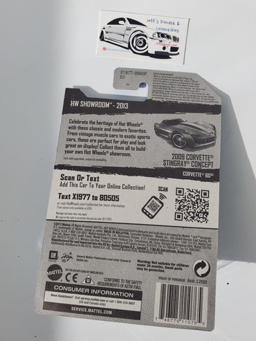 2013 Hot Wheels 2009 Corvette Stingray Concept Blue #209